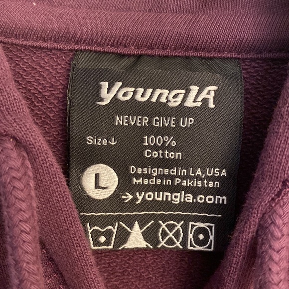 YoungLA Sleeveless Pullover Hoodie Sweatshirt Vest Bodybuilding Workout Gym Ray - Picture 7 of 14